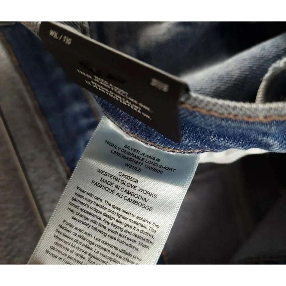 Silver Jeans Co. Highly Desirable High-Rise Shorts Women's W31/L5 Indigo Denim - Picture 12 of 15